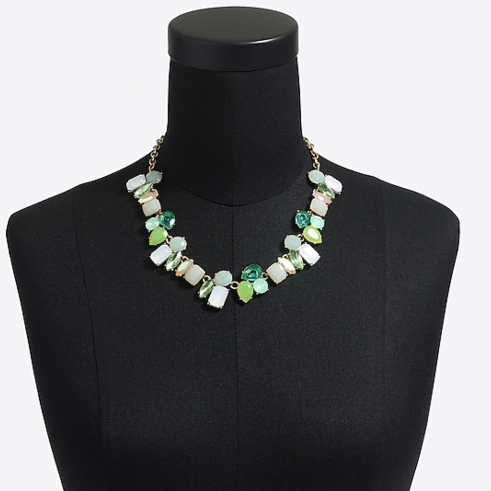 NWT J.Crew Green Statement Necklace - Picture 5 of 5